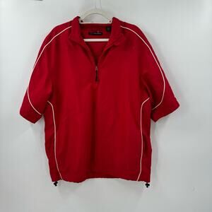 Greg Norman red windbreaker shirt
